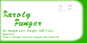 karoly punger business card